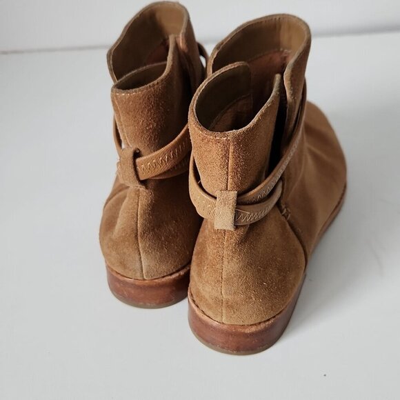 JOIE | Suede Presley Ankle Boots Camel Tan Sz 37 - Picture 4 of 6